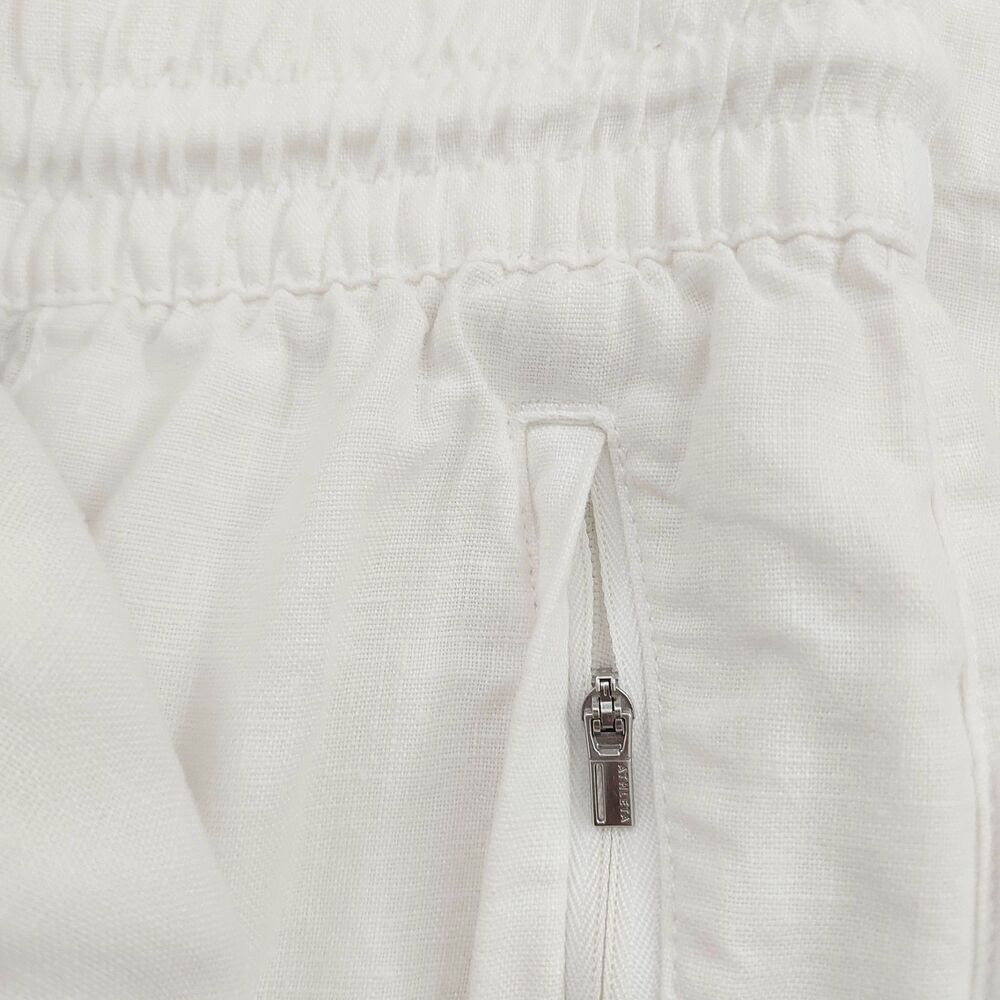 Athleta Linen Pants Womens Small White Wide Leg Casual Lounge Beach Resort - Picture 4 of 12